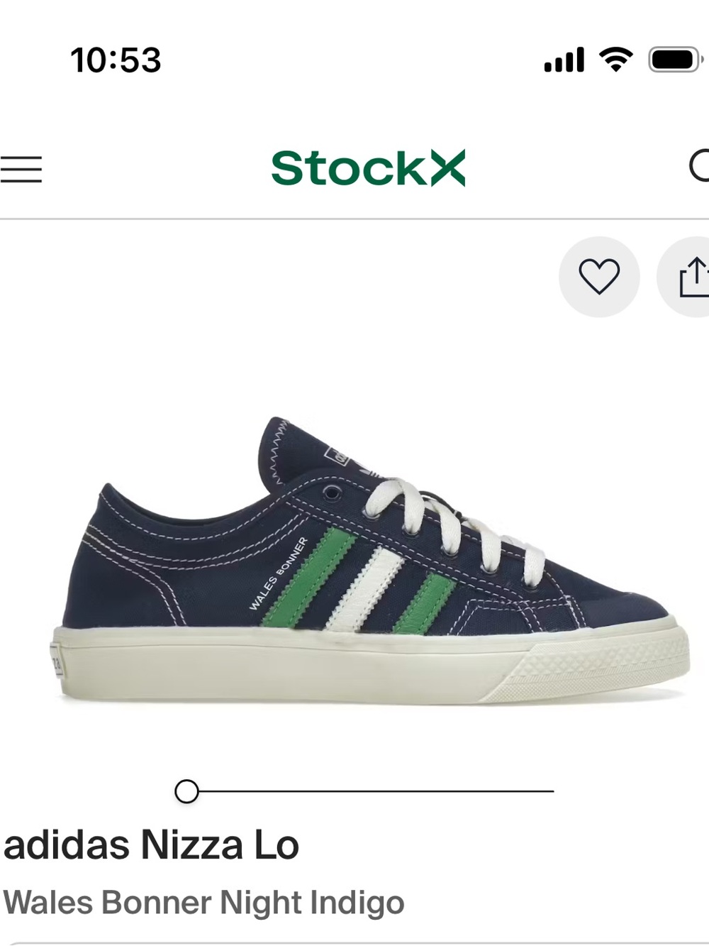 Adidas Nizza Lo Wales Bonner Night Indigo Sneakers
